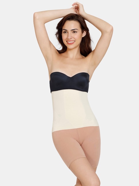 Buy online Beige Solid Nylon Tummy Tucker Shapewear from lingerie for Women  by Zivame for ₹999 at 20% off