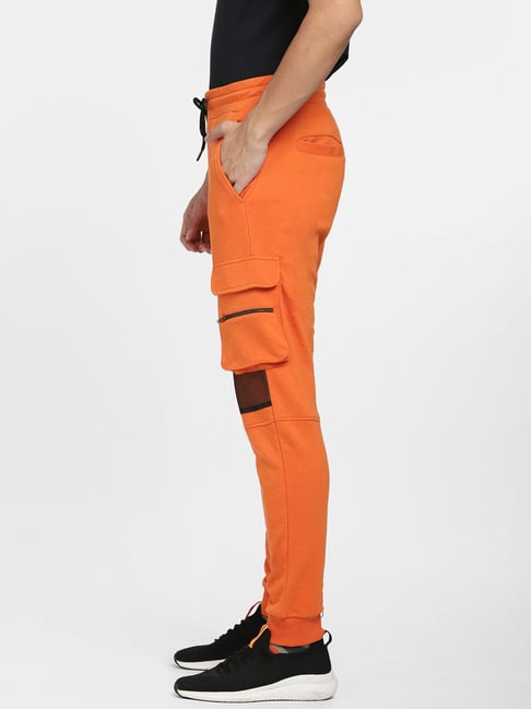 Buy Jack Jones Orange Regular Fit Joggers for Men's Online