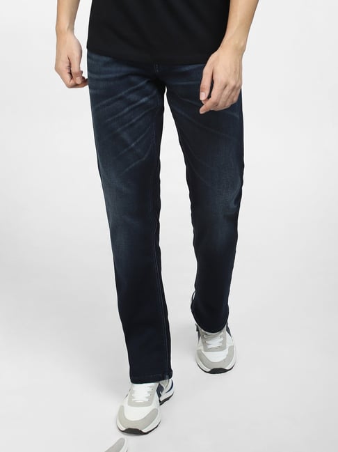 Jack & Jones Dark Blue Regular Fit Low Rise Jeans