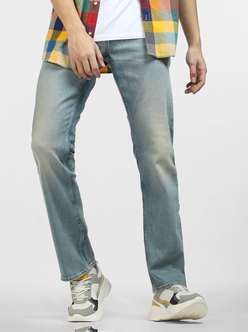 Jack & Jones Medium Blue Regular Fit Low Rise Jeans