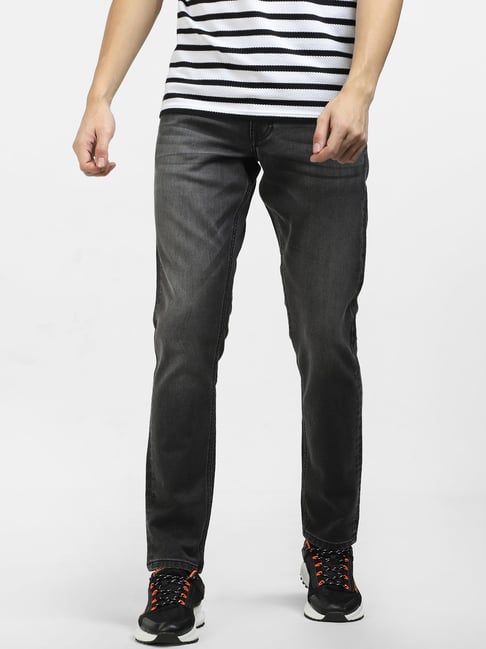 Jack & Jones Black Slim Fit Low Rise Jeans