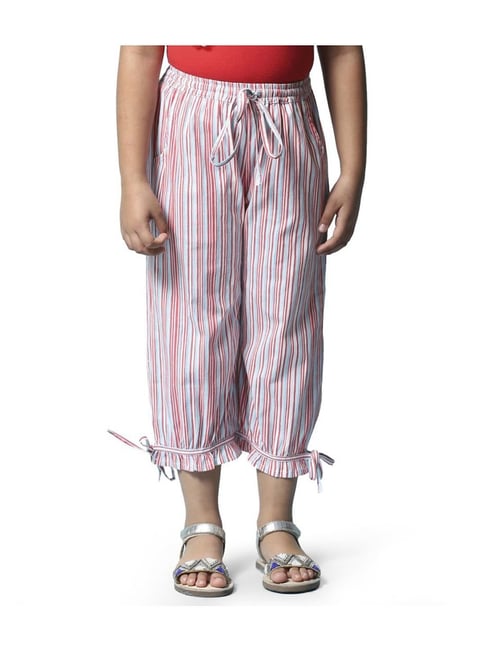 Biba Girls Multicolor Cotton Striped Pants