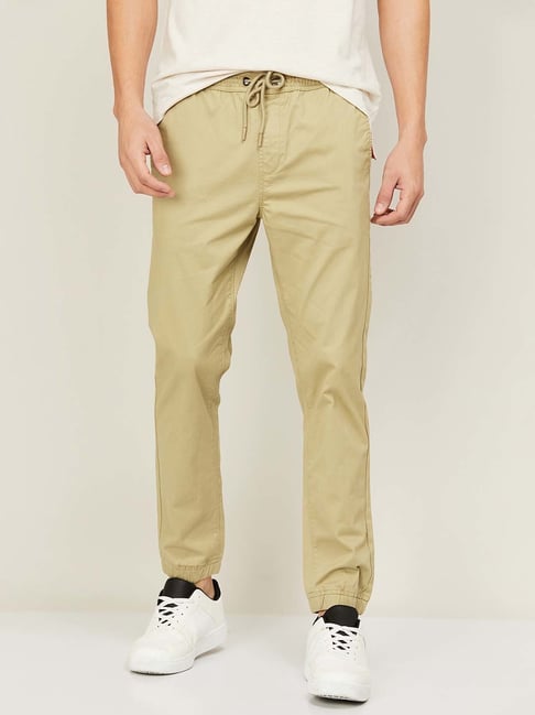 Fame Forever by Lifestyle Charcoal Black Slim Tapered Fit Chinos