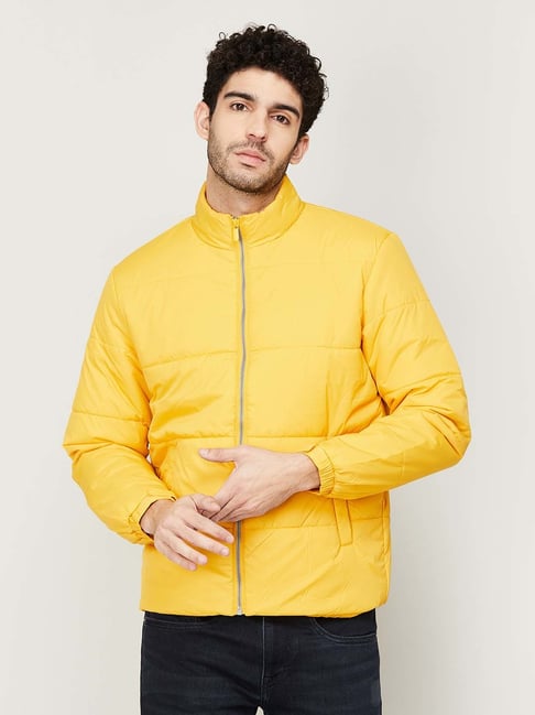 Shop Mustard Yellow Linen Single button Jacket - Deji & Kola