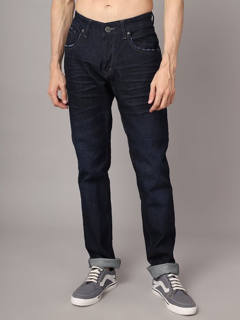 Buy Cantabil Men's Denim Slim Fit Jeans - Carbon Blue, (32) at Amazon.in