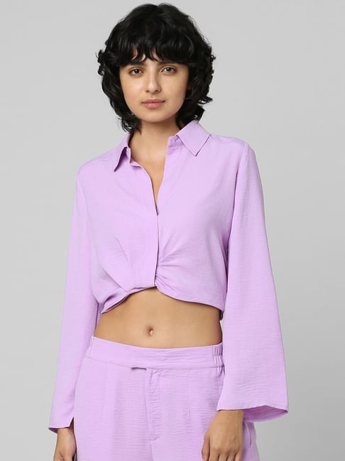 Only Purple Cotton Regular Fit Shirt-picture-41