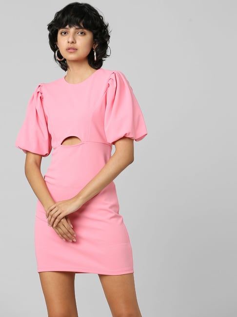 Only Pink Mini Bodycon Dress Price in India