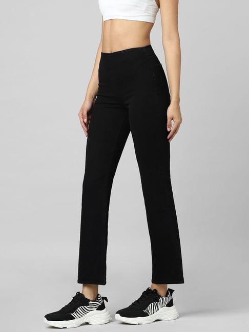Buy Only Black Fit Flare Mid Rise Jeans for Women Online Tata CLiQ