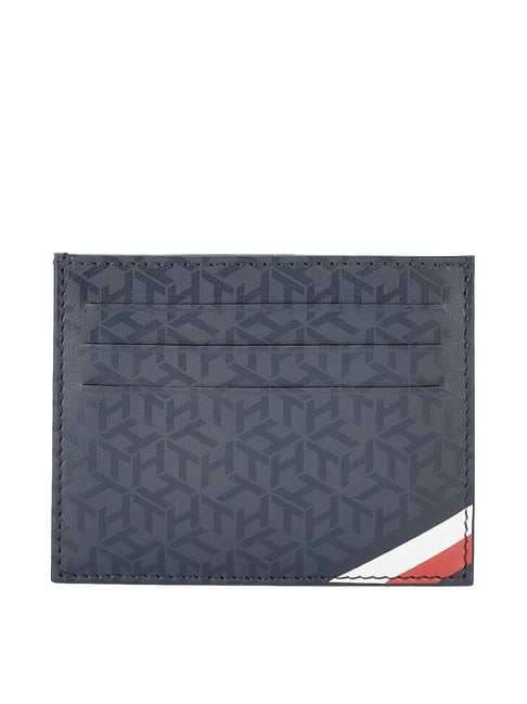 Tommy Hilfiger Navy Printed Card Holder