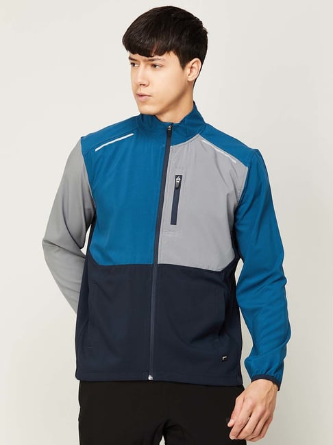 Fame Forever by Lifestyle Blue Regular Fit Colour Block Jacket