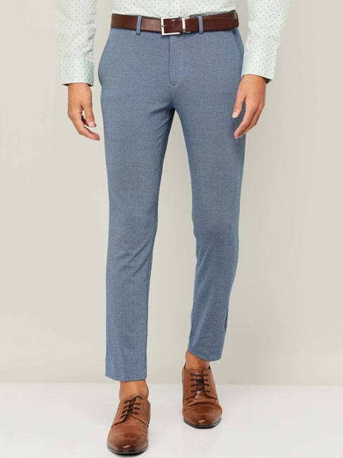 Buy Code Casual Olive Slim Tapered Fit Trousers for Mens Online @ Tata CLiQ