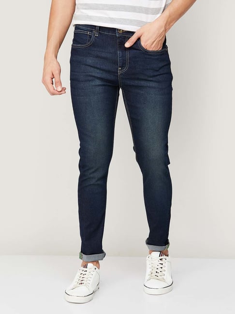 BOSSINI Navy Carrot Fit Jeans