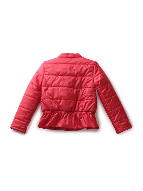 Buy AND GIRL Red Embroidered Polyester Round Neck Girls Jacket | Shoppers  Stop