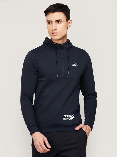 Kappa Hoodie Discount Sweatshirts Online Buy KAPPA Navy Blue