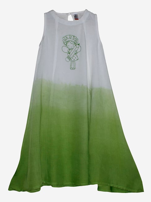 Kiddopanti Kids Mint Green & White Embroidered Kurta-picture-30