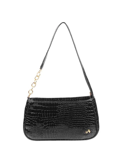 Noir Large Ally Ruched Slouchy Bag - CHARLES & KEITH IN