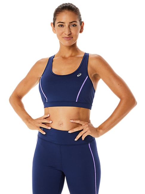 Buy Asics Blue Printed Sports Bra for Women Online @ Tata CLiQ