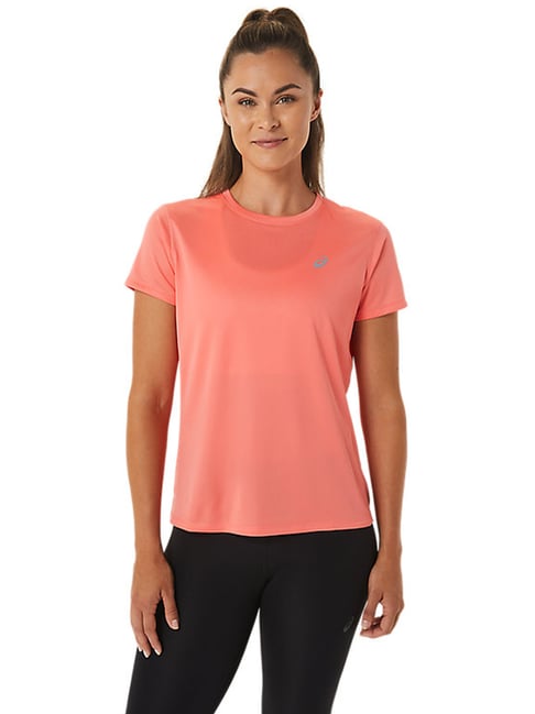 Buy Asics Orange Regular Fit Sports T-Shirt for Women Online