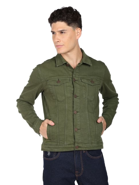 Olive Green Ripped Denim Jacket – Tracie's Boutique