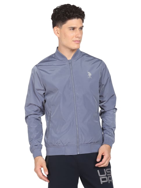 U.S. Polo Assn. Grey Regular Fit Bomber Jacket-picture-20