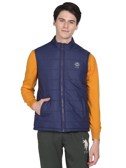 U.S. Polo Assn. Navy Blue Regular Fit Quilted Jacket-picture-27