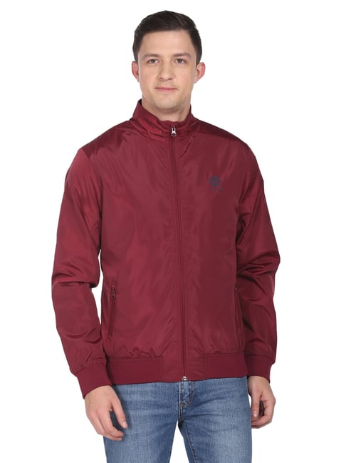 Maroon hot sale polo jacket