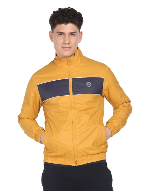 U.S. Polo Assn. Mustard Regular Fit Striped Jacket-picture-18
