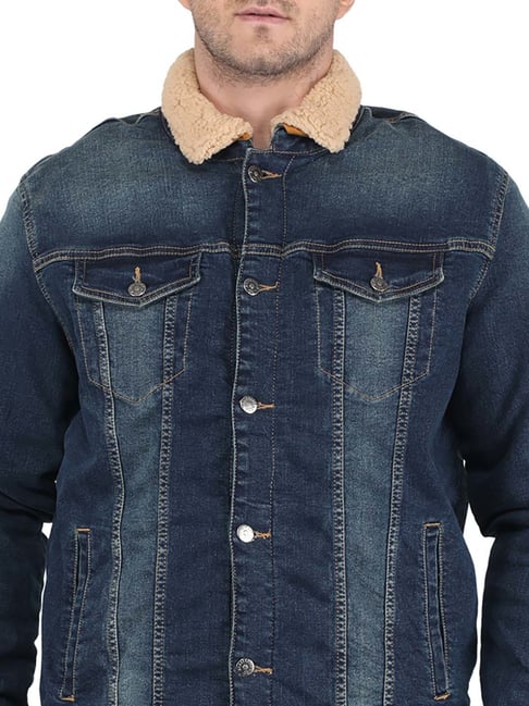 Monte Carlo Blue Regular Fit Denim Jacket