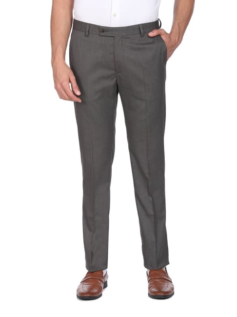 Buy Basics Dark Grey Skinny Fit Trousers for Mens Online  Tata CLiQ