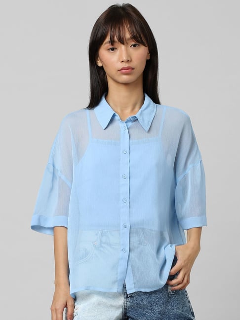 Only Blue Regular Fit Shirt-picture-38