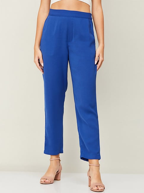 Highwaisted tailored trousers  Bright blue  Ladies  HM GB