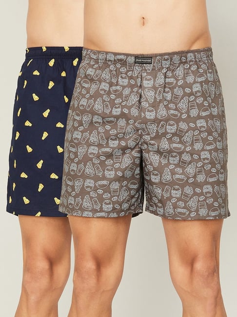 Fame Forever by Lifestyle Multi Cotton Regular Fit Printed Boxers - Pack Of 2