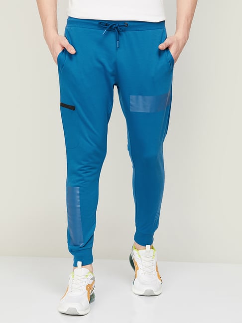 Fame Forever by Lifestyle Mid Blue Regular Fit Sports Joggers