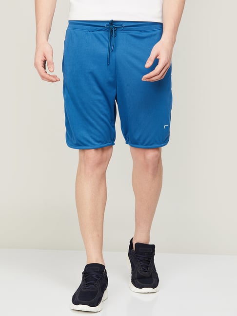 Fame Forever by Lifestyle Mid Blue Regular Fit Sports Shorts