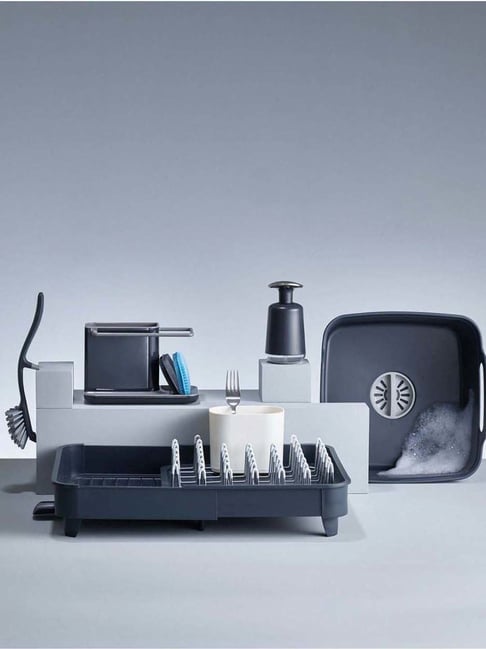 Joseph Joseph Grey Plastic Kitchen Sink Caddy With Sponge Holder