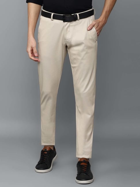 Allen Solly Beige Slim Fit Trousers