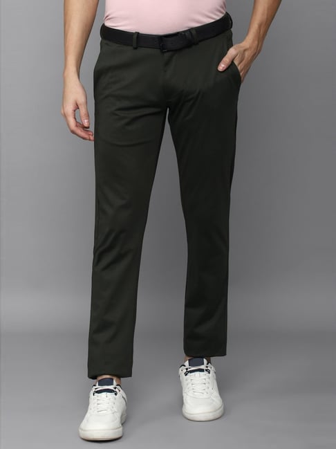 Mens Pants Men Polyester Business Mid Straight Ankle-Length Pants Trousers  | eBay