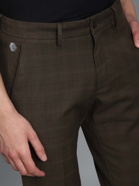 Checked Wide Leg Trousers