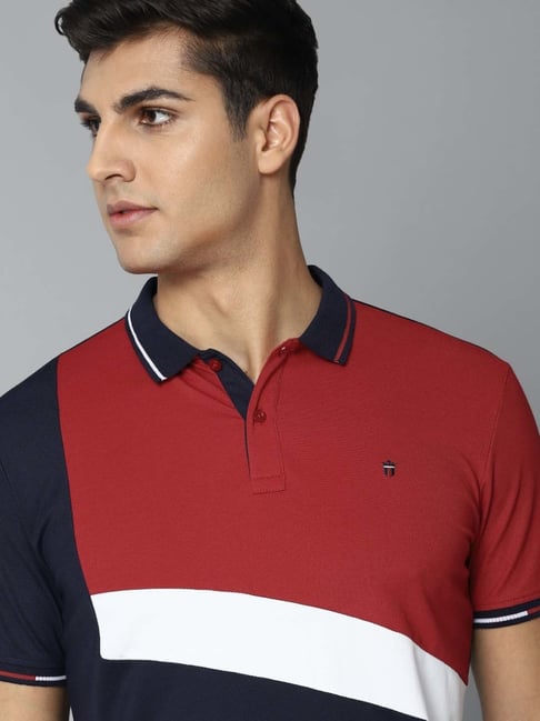 Buy Louis Philippe Sports Mens Colour Block Polo T-Shirt_Multi-Coloured_XX-Large  at