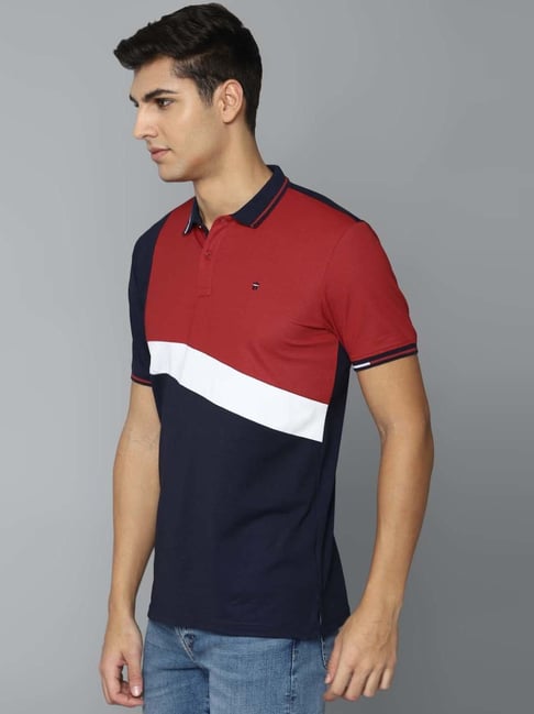 Buy Louis Philippe Sport Multi Cotton Slim Fit Colour Block Polo T-Shirt  for Mens Online @ Tata CLiQ