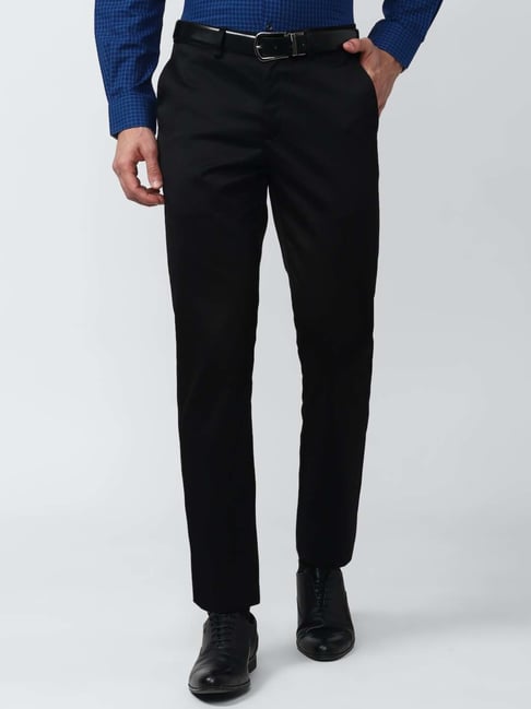 Buy Peter England Pink Cotton Slim Fit Trousers for Mens Online @ Tata CLiQ