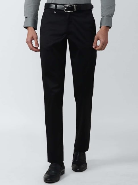 Van Heusen Black Regular Fit Trousers