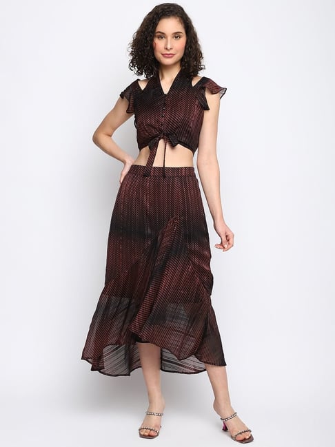 Latin Quarters Black Printed Co-Ord Set