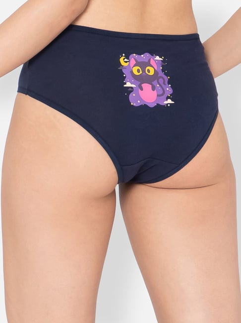 La Vie En Rose Navy Floral Print Panty