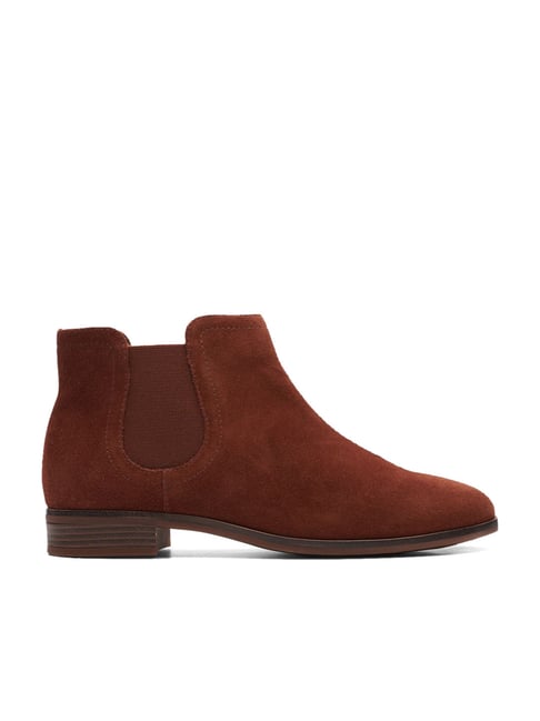 Clarks Women's Trish Red Chelsea Boots