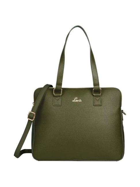 Lavie Green Leather Large Messenger Bag