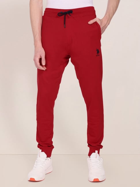 Red deals polo joggers