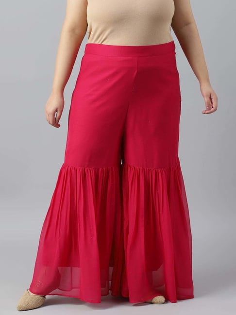 Buy W W Pink Regular Fit Sharara at Redfynd