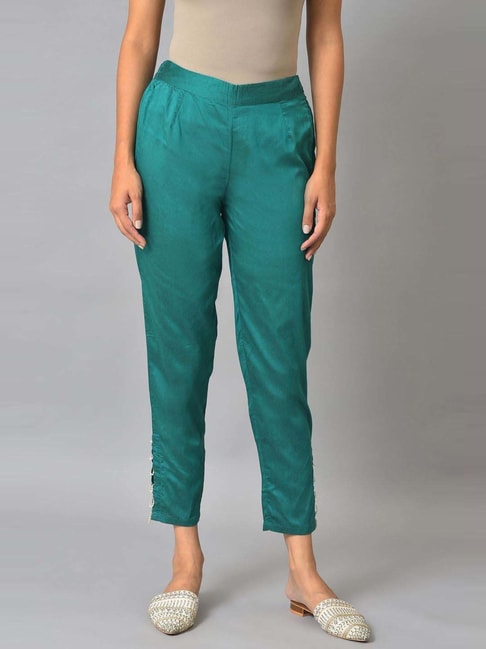 Buy W Green Slim Fit Pants for Women Online @ Tata CLiQ