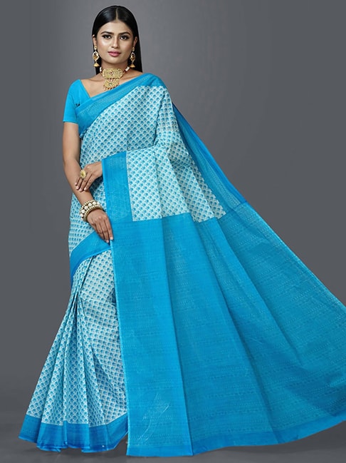 Buy Taneira Light Blue Handwoven Pure Tussar Silk Saree for Women Online @ Tata  CLiQ Luxury